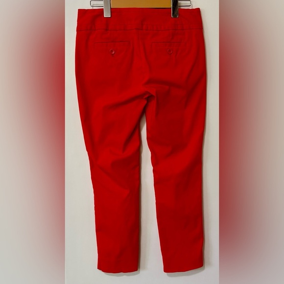 The Limited| Scarlet Red Stretch Trousers Sz 2 - Picture 4 of 4